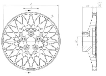 Preview: Felgenstern R4 16" individuell Lochkreis